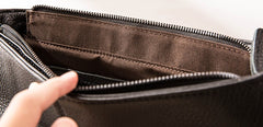 Handmade Cool Leather Mens Small Messengers Bag Shoulder Bags for Men - iwalletsmen