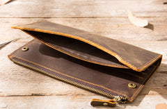 Vintage Cool Mens long Wallet Leather Wallet Long Wallet for Men - iwalletsmen