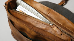 Handmade Leather Mens Cool Shoulder Bag Messenger Bag Chest Bag Bike Bag Cycling Bag for men