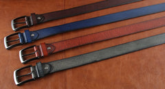Genuine Leather Punk Rock Biker Trucker Mens Belt Men Black Coffee Belt for Men