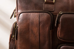 Leather Mens Large Briefcase Work Bag Travel Bag Business Bag for Men - iwalletsmen