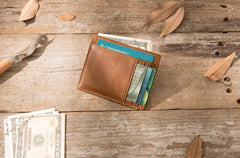Leather Mens Slim Card Holder Front Pocket Wallets Card Wallet for Men - iwalletsmen