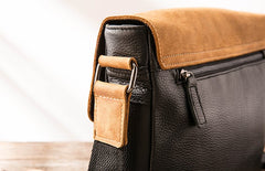 Handmade Cool Leather Mens Small Messengers Bag Shoulder Bags for Men - iwalletsmen