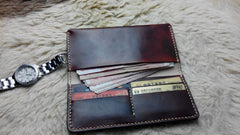 Vintage Leather Bifold Mens Long Wallet Leather Long Wallets for Men - iwalletsmen
