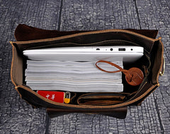 Cool Leather Mens Briefcase Messenger Bag Shoulder Bag Satchel Backpack for men - iwalletsmen
