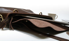 Cool Leather Mens Briefcase Messenger Bags Handbag Shoulder Bag for men - iwalletsmen