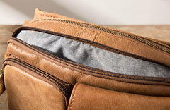 Vintage Leather Fanny Packs Mens Waist Bag Hip Pack Belt Bag for Men - iwalletsmen