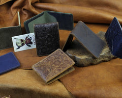 mens slim wallet with id window Leather ID Card Wallet Womens ID Card Holder Wallet Mens Leather Wallet For ID Cards