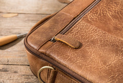 Cool Leather Brown Small Mens Messenger Bag Vintage Shoulder Bag  for Men - iwalletsmen
