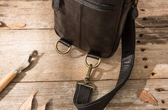 Vintage Leather Mens Sling Bag Sling Shoulder Bag Sling Backpack for men - iwalletsmen