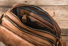 Cool Small Leather Mens Messengers Bag Shoulder Bag for Men - iwalletsmen