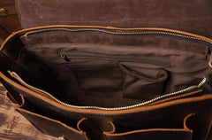 Genuine Leather Mens Cool Messenger Bag Briefcase Work Bag Business Bag for men