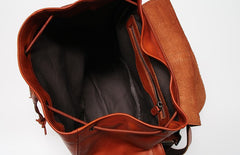 Cool Black Coffee Mens Leather Backpack Travel Backpack School Backpacks for men - iwalletsmen