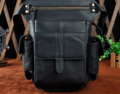 Biker Mens Leather Drop Leg Bag Waist Bag Side Bag Belt Pouch Pack for Men - iwalletsmen
