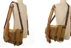 Waxed Canvas Mens Camera Shoulder Bag Canvas Messenger Bag Canvas Camera Side Bag for Men - iwalletsmen