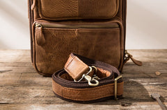 Cool Leather Brown Small Mens Messenger Bag Vintage Shoulder Bag  for Men - iwalletsmen