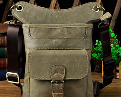 Cool Biker Leather Drop Leg Bag Mens Belt Pouch Waist Bag Shoulder Bag for Men - iwalletsmen