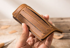 Leather Mens Slim Cards Holder Front Pocket Wallets Card Wallet for Men - iwalletsmen