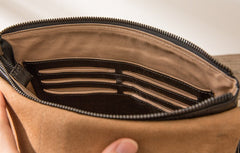 Small Leather Black Mens Cool Messenger Bags Shoulder Bags  for Men - iwalletsmen