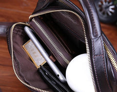 Leather Small Handbag Messenger Bag Shoulder Bag For Men - iwalletsmen