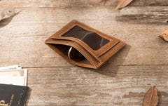 Leather Mens Slim Card Holder Front Pocket Wallets Card Wallet for Men - iwalletsmen