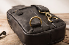 Vintage Leather Mens Sling Bag Sling Shoulder Bag Sling Backpack for men - iwalletsmen