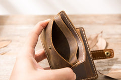 Leather Mens Card Holder Slim Front Pocket Wallets Card Wallet for Men - iwalletsmen