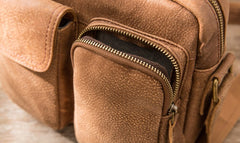 Cool Leather Mens Messenger Bags Small Shoulder Bags  for Men - iwalletsmen