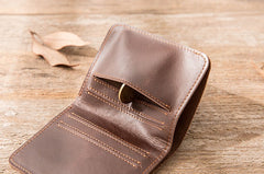 Cool Leather Mens Small Wallets Bifold Slim Front Pocket Wallet for Men - iwalletsmen