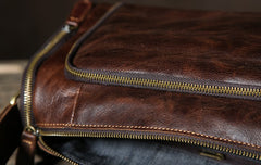 Genuine Leather Mens Cool Shoulder Bag Messenger Bag Chest Bag Bike Bag Cycling Bag for men