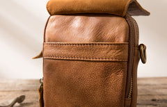 Leather Belt Pouch Belt Cases Mens Waist Bag Small Shoulder Bag for Men - iwalletsmen