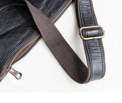 Genuine Leather Mens Cool Messenger Bag iPad Bag Chest Bag Bike Bag Cycling Bag for men - iwalletsmen