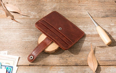 Leather Mens Card Holder Slim Front Pocket Wallet Card Wallets for Men - iwalletsmen
