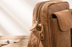 Cool Leather Mens Messenger Bags Small Shoulder Bags  for Men - iwalletsmen