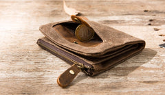 Cool Canvas Mens Small Wallet Bifold Vintage billfold Wallets for Men - iwalletsmen