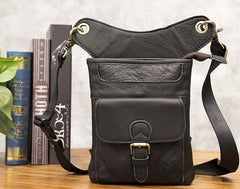 Cool Biker Leather Drop Leg Bag Mens Belt Pouch Waist Bag Shoulder Bag for Men - iwalletsmen