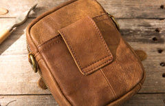 Leather Belt Pouch Belt Cases Mens Waist Bag Small Shoulder Bag for Men - iwalletsmen