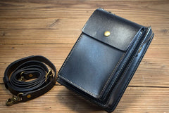Leather Belt Pouch Mens Small Cases Waist Bag Hip Pack Belt Bag Fanny Pack Bumbag for Men - iwalletsmen