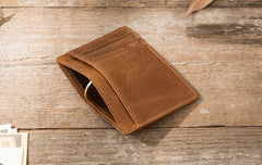 Leather Mens Slim Card Holder Front Pocket Wallets Card Wallet for Men - iwalletsmen