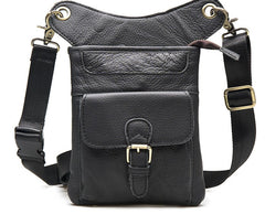 Cool Biker Leather Drop Leg Bag Mens Belt Pouch Waist Bag Shoulder Bag for Men - iwalletsmen