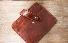 Leather Mens Card Holder Slim Front Pocket Wallet Card Wallets for Men - iwalletsmen