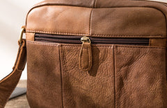 Cool Small Leather Mens Messengers Bag Shoulder Bag for Men - iwalletsmen