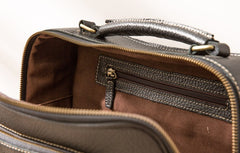 Black Leather Mens Briefcase Work Bag Laptop Bag Business Bag for Men - iwalletsmen