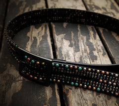 Handmade Genuine Leather Mens Belt Custom Cool Leather Men Black Belt for Men