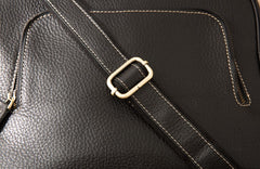 Black Leather Mens Briefcase Work Bag Laptop Bag Business Bag for Men - iwalletsmen