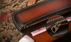 Handmade Leather Mens Cool Long World of Warcraft Leather Chain Wallet Cards Biker Trucker Wallet - iwalletsmen