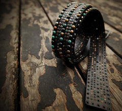 Handmade Genuine Leather Mens Belt Custom Cool Leather Men Black Belt for Men