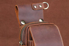 HANDMADE LEATHER MENS WAIST BAG HIP PACK BELT BAG FANNY PACK BUMBAG FOR MEN - iwalletsmen