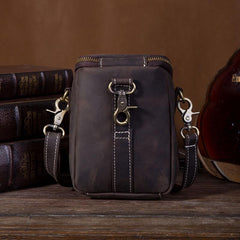 Vintage Leather Belt Pouch for Men Waist Bags BELT BAGs Shoulder Bags For Men - iwalletsmen