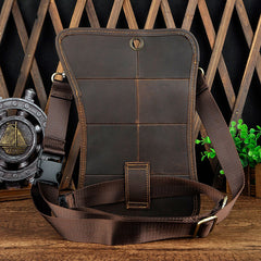 Cool Leather Utility Drop Leg Bag Belt Pouch Mens Waist Bag Shoulder Bag for Men - iwalletsmen